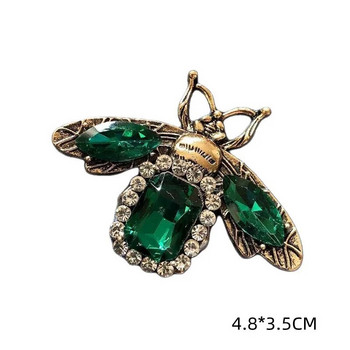 Vintage Bee Rhinestone Καρφίτσα Ρετρό Γυναικεία Κρυστάλλινα Εντόμων Στήθος Καρφίτσα σαμπάνιας Χρώμα Κορσάζ Γυναικείο φόρεμα για πάρτι Στολίδια Κοσμήματα