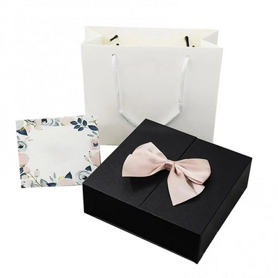 Õrn igavese elu roosikast, magnetiline ruudukujuline kaheukseline vibusõlme disain, sõbrapäeva pakendi vitriin