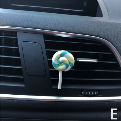 Rainbow Lollipop automobilių kvepalai oro gaiviklis derva plastikas spalvingas modeliavimas ledinukų modelis mielas automobilio aksesuaras salone moteris