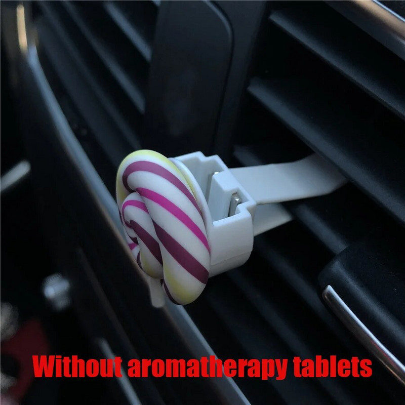Rainbow Lollipop automobilių kvepalai oro gaiviklis derva plastikas spalvingas modeliavimas ledinukų modelis mielas automobilio aksesuaras salone moteris