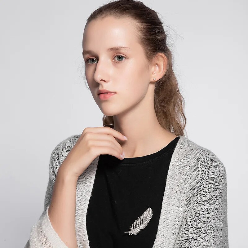 Elegantsed hõbedase värvi kristallist sulgedega prossid naistele Luksuslik kivisulamist taimne pross Daami pidu Haaknõelad ehted kingitus