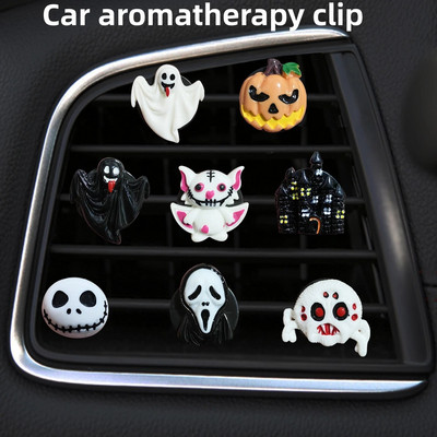 Pumpkin Perfume Simple Car Decorations Aromatherapy Clip Ghost Auto Parts Halloween Air Conditioning Safety Car Accessories