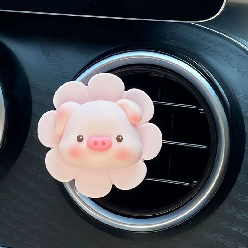 Vastupidav auto õhuvärskendaja, hõlpsasti paigaldatav aroomiteraapia klamber Loominguline loomakujuline auto õhu väljalaskeava kaunistus