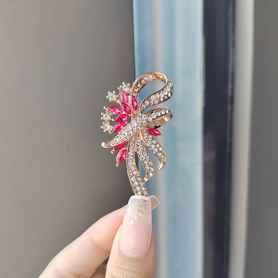 Elegantne rhinestone Bauhinia prossid sulamist kristallist lillega pross reväärinõel Korsage pulmaehted naistele lillekimp
