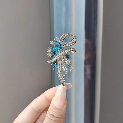Elegantne rhinestone Bauhinia prossid sulamist kristallist lillega pross reväärinõel Korsage pulmaehted naistele lillekimp
