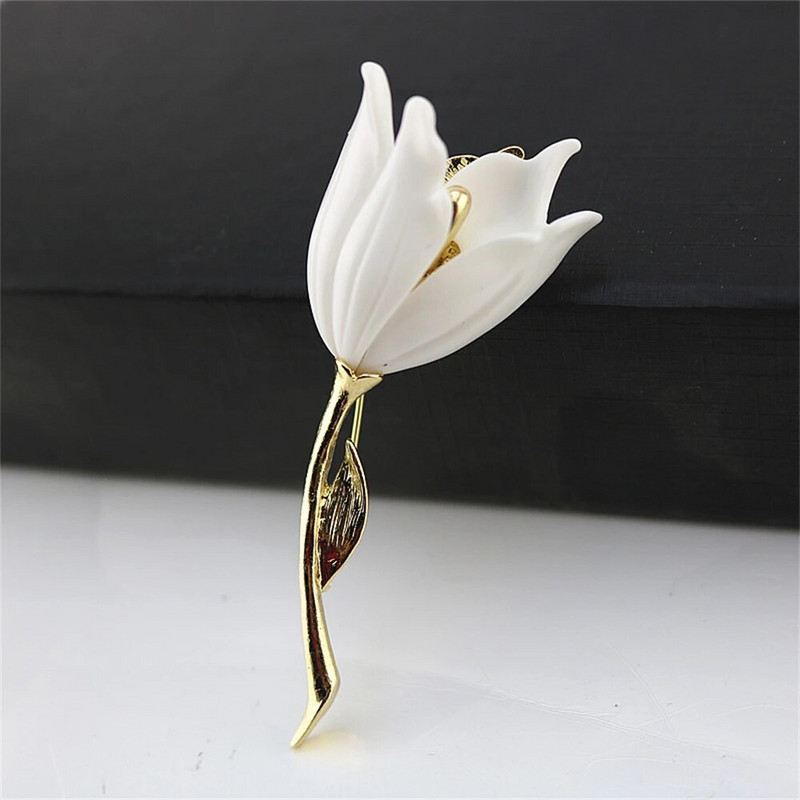 Γαλλικό ελαφρύ πολυτελές λουλούδι τουλίπα με σμάλτο καρφίτσα πέτο γιακά κασκόλ Διακόσμηση Κοσμήματα Γυναικεία ένδυμα Κοσμήματα Αξεσουάρ ένδυσης