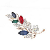 Korea ehted moe õrnade lehtedega kivist pross lillenõel Mitmekülgsed rõivamanused prossid naistele hulgimüük