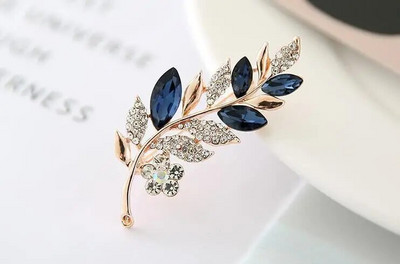 Korea ehted moe õrnade lehtedega kivist pross lillenõel Mitmekülgsed rõivamanused prossid naistele hulgimüük