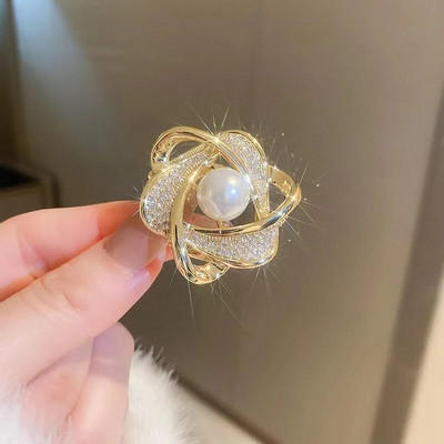 Fashion Plant Series Crystal Pross Pins Naisterõivaste Mantel Ehted Peoaksessuaarid