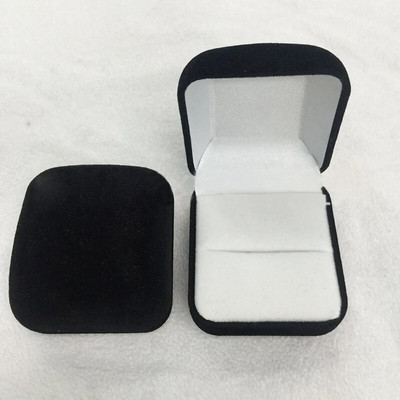 Hulgimüügi sõrmuse pakkekarp, musta sametist ehete vitriin, kokkupandav ümbris abielusõrmuse jaoks Sõbrapäeva kingituste korraldaja
