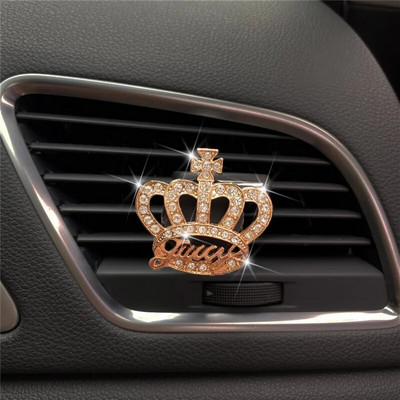 Clip de aerisire automată Odorizant Bling Diamond Crown Difuzor de aromă Clip de ventilație pentru mașină Ornament Accesorii de decorare interioară a mașinii