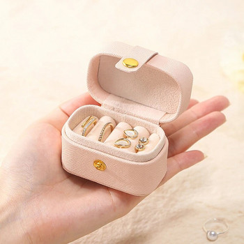 Φορητή Μικρή Οργάνωση Κοσμημάτων Οθόνη Ταξιδιωτική Μίνι Δώρα Κουτιά PU Δερμάτινο σκουλαρίκι κολιέ Δαχτυλίδι θήκη Κουτί συσκευασίας