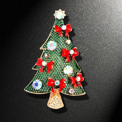 Uusaasta jõulusõlg naistele Mood Lumememm Jõuluvana Hirv Kelluküts Rhinestone Märk Reväär Emailnõelad Armsad Ehted