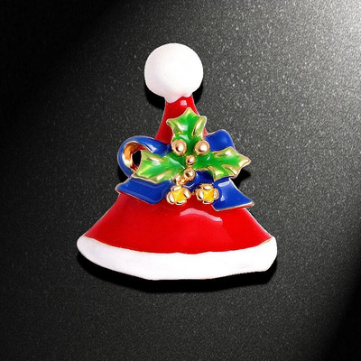 Uusaasta jõulusõlg naistele Mood Lumememm Jõuluvana Hirv Kelluküts Rhinestone Märk Reväär Emailnõelad Armsad Ehted