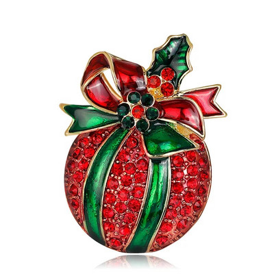 Uusaasta jõulusõlg naistele Mood Lumememm Jõuluvana Hirv Kelluküts Rhinestone Märk Reväär Emailnõelad Armsad Ehted