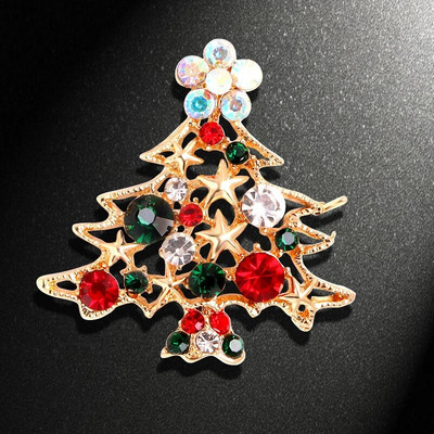 Uusaasta jõulusõlg naistele Mood Lumememm Jõuluvana Hirv Kelluküts Rhinestone Märk Reväär Emailnõelad Armsad Ehted