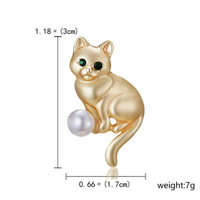 Armsad multifilmi kroonkassi prossid naistele Elegantsed kivist emailiga loomad kassipoegade reväärinõelad vabaaja peoks, korsaažist ehteid kingitusi