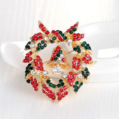 1tk jõuluprossi nööpnõelad naistele, mitmevärvilised kivist jõuluehted, kingitus tüdrukutele jõulukaunistused