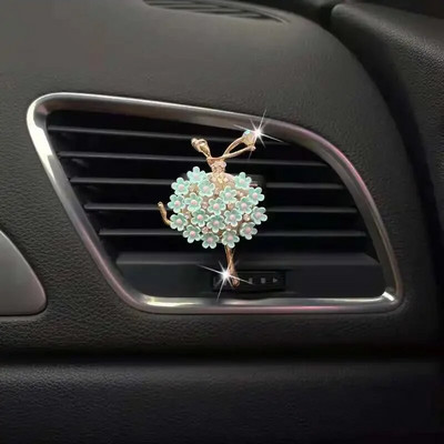 Auto aroomihajuti Lõhn Maitseaine Õhuvärskendajad Auto Parfüümid Autolõhn Vent Clip Ballet Bling Auto Aksessuaarid Tüdrukud