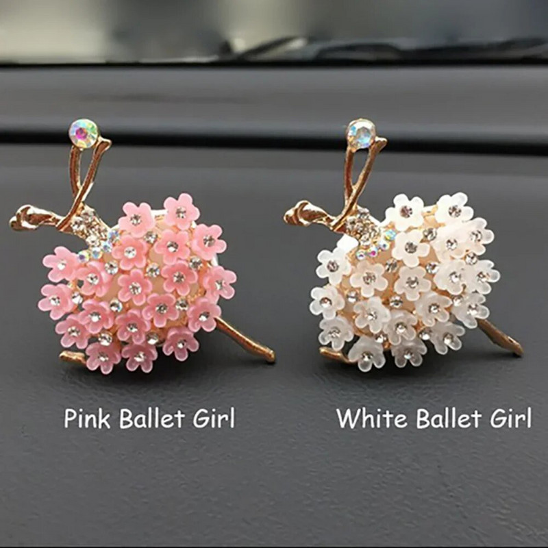 Auto aroomihajuti Lõhn Maitseaine Õhuvärskendajad Auto Parfüümid Autolõhn Vent Clip Ballet Bling Auto Aksessuaarid Tüdrukud