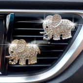 Bling Elephant Auto Smaržas Clip Auto Aroma Vent Clip Auto Smaržas Gaisa atsvaidzinātājs Automašīnas Ornaments Dimanta Zilonis Auto Interjera Dekors