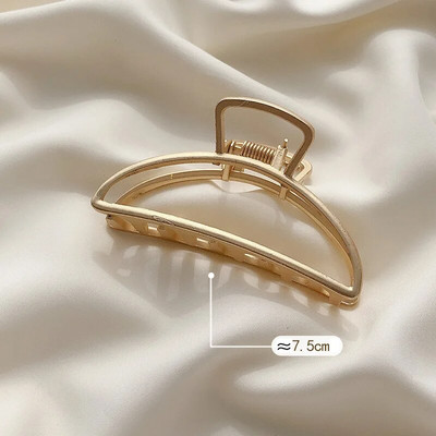 Μόδα Χρυσό Χρώμα Κούφια Γεωμετρικά Κλιπ Μαλλιά Μεταλλικά Νύχια Μαλλιά Σταυρός Κλιπ κεφαλής Κούρεμα Καβούρι Γυναικεία Αξεσουάρ Μαλλιών