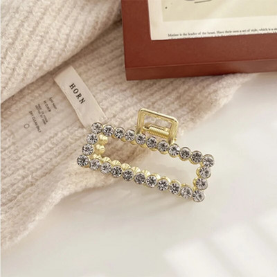 Μόδα Χρυσό Χρώμα Κούφια Γεωμετρικά Κλιπ Μαλλιά Μεταλλικά Νύχια Μαλλιά Σταυρός Κλιπ κεφαλής Κούρεμα Καβούρι Γυναικεία Αξεσουάρ Μαλλιών