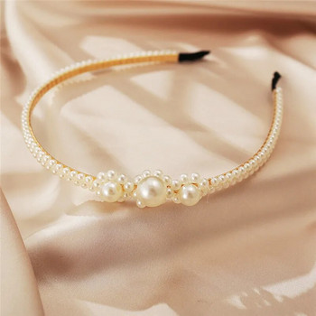 Modyle Fashion Full Pearl Hairbands Еластични цветя Дамски ленти за коса с обръчи Лента за глава Безел Аксесоари за коса за момичета Шапка