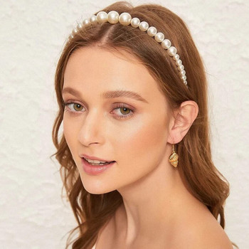 Modyle Fashion Full Pearl Hairbands Еластични цветя Дамски ленти за коса с обръчи Лента за глава Безел Аксесоари за коса за момичета Шапка