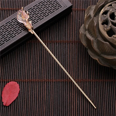 Vintage κινέζικο στιλ Hanfu Hair Stick Γυναικείο Μεταλλικό λούστρο Πιρούνι Μαλλιών Στικ για φουρκέτα Γυναικεία Κοσμήματα Αξεσουάρ κλιπ μαλλιών