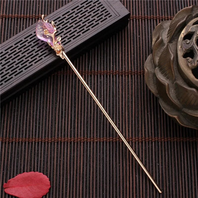 Vintage κινέζικο στιλ Hanfu Hair Stick Γυναικείο Μεταλλικό λούστρο Πιρούνι Μαλλιών Στικ για φουρκέτα Γυναικεία Κοσμήματα Αξεσουάρ κλιπ μαλλιών