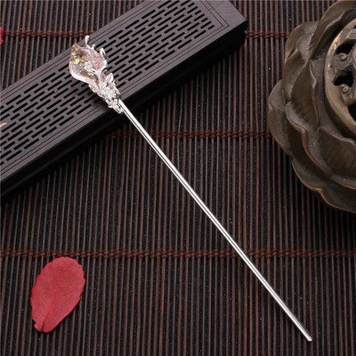 Vintage κινέζικο στιλ Hanfu Hair Stick Γυναικείο Μεταλλικό λούστρο Πιρούνι Μαλλιών Στικ για φουρκέτα Γυναικεία Κοσμήματα Αξεσουάρ κλιπ μαλλιών