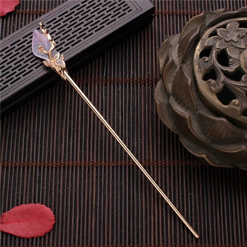 Vintage κινέζικο στιλ Hanfu Hair Stick Γυναικείο Μεταλλικό λούστρο Πιρούνι Μαλλιών Στικ για φουρκέτα Γυναικεία Κοσμήματα Αξεσουάρ κλιπ μαλλιών