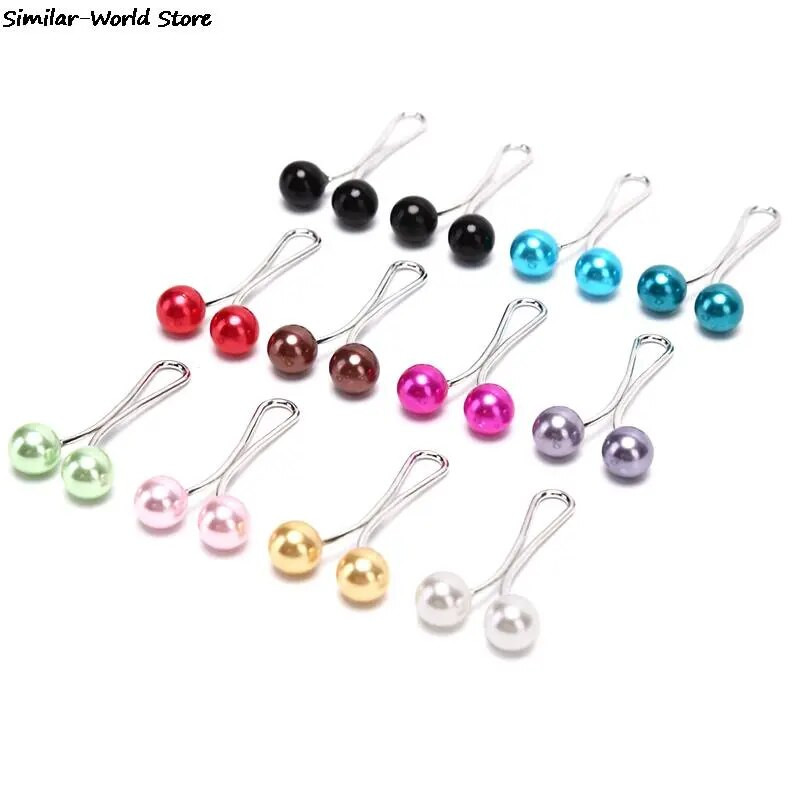 12 tk Lady moslemi sall Hijab Clips Pearl Sall Pross Pin Sall Sall Pea salli hoidja
