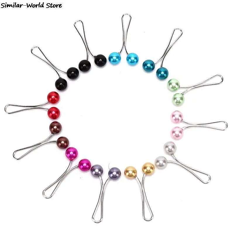 12 tk Lady moslemi sall Hijab Clips Pearl Sall Pross Pin Sall Sall Pea salli hoidja