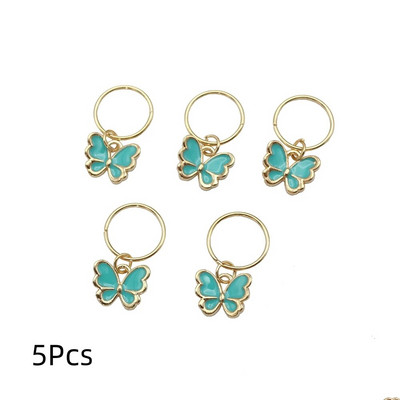 6 vnt. Butterfly Star pakabukas plaukų segtukas moterims pinti Madingi metaliniai žiedai „pasidaryk pats“ vakarietiško stiliaus aksesuarai mergaičių galvos apdangalas „Tocado“