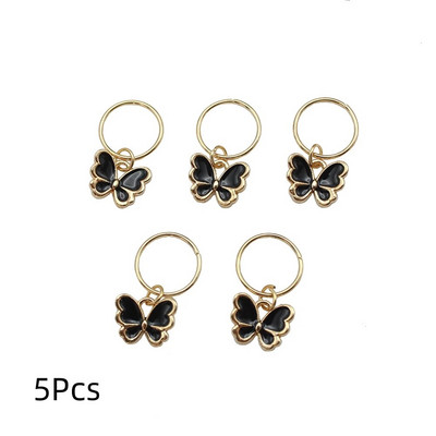 6 vnt. Butterfly Star pakabukas plaukų segtukas moterims pinti Madingi metaliniai žiedai „pasidaryk pats“ vakarietiško stiliaus aksesuarai mergaičių galvos apdangalas „Tocado“