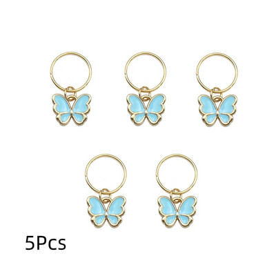 6 vnt. Butterfly Star pakabukas plaukų segtukas moterims pinti Madingi metaliniai žiedai „pasidaryk pats“ vakarietiško stiliaus aksesuarai mergaičių galvos apdangalas „Tocado“