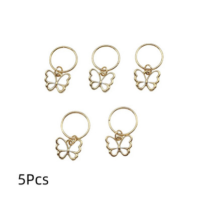 6 vnt. Butterfly Star pakabukas plaukų segtukas moterims pinti Madingi metaliniai žiedai „pasidaryk pats“ vakarietiško stiliaus aksesuarai mergaičių galvos apdangalas „Tocado“