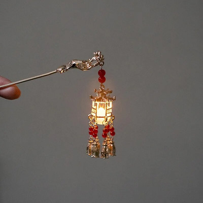 Hiina latern juuksenõelad, juuksepulgad, LED-valgusega juuste aksessuaarid lastele lastele retro lootose lilledega tutipeakatted