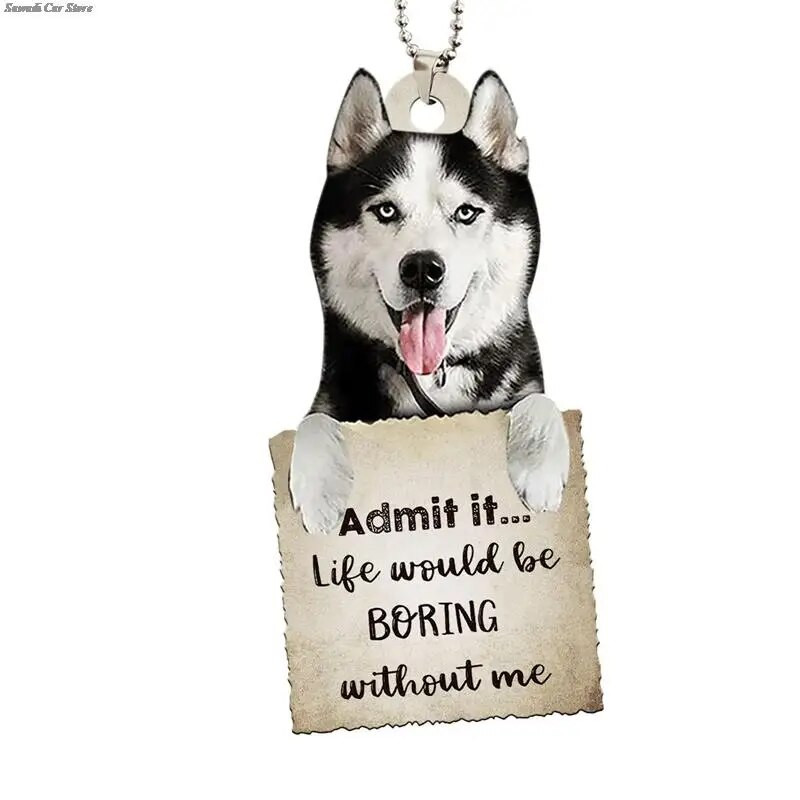 1 ΤΕΜ. Υπέροχο γεροδεμένο στολίδι για κρεμαστό χαριτωμένο σκυλί ακρυλικό μενταγιόν Κρεμαστό μπρελόκ με ζώα Κρεμαστό αυτοκίνητο αυτοκινήτου Αξεσουάρ σακιδίου πλάτης καθρέφτη πίσω όψης