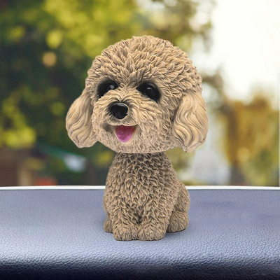 Jucărie de câine cu capul scuturator Articole de amenajare a mașinii Păpușă din tabloul de bord Decor drăguț din cap Păpuși de cățel Jucării care scutură capul Leagăn Ornamente pentru mașină