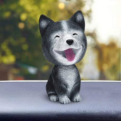 Jucărie de câine cu capul scuturator Articole de amenajare a mașinii Păpușă din tabloul de bord Decor drăguț din cap Păpuși de cățel Jucării care scutură capul Leagăn Ornamente pentru mașină
