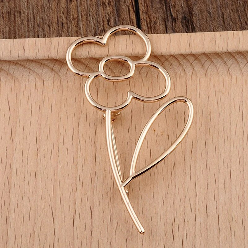 1 tk Moodne prossinõel Lihtne õõnes lilleline prossinõel Kullasulamist läikiv sall Sall Pandla reväärinõel Riidekaunistus naistele