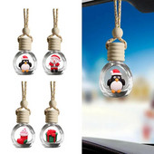 Ziemassvētku auto gaisa atsvaidzinātājs Jauka piekarināma automašīnas gaisa atsvaidzinātāja pudele ar Ziemassvētku pingvīnu, viegli lietojams radošs automašīnas interjers