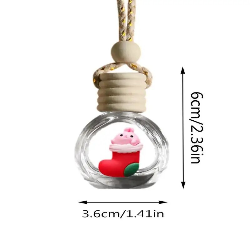 Ziemassvētku auto gaisa atsvaidzinātājs Jauka piekarināma automašīnas gaisa atsvaidzinātāja pudele ar Ziemassvētku pingvīnu, viegli lietojams radošs automašīnas interjers