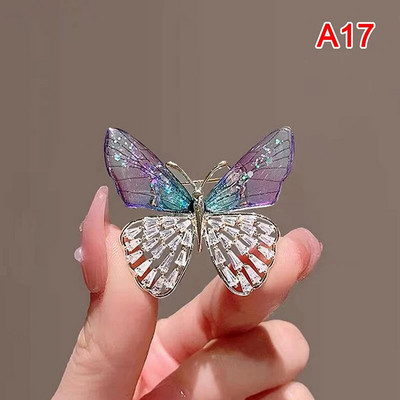 Καρφίτσα 13 στυλ μόδας ντεγκραντέ Κρυστάλλινη πεταλούδα Καρφίτσα από κράμα Dragonfly Bee Καρφίτσα για γυναίκες Κοσμήματα Αξεσουάρ Δώρα 1 ΤΕΜ