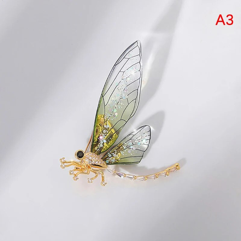 Καρφίτσα 13 στυλ μόδας ντεγκραντέ Κρυστάλλινη πεταλούδα Καρφίτσα από κράμα Dragonfly Bee Καρφίτσα για γυναίκες Κοσμήματα Αξεσουάρ Δώρα 1 ΤΕΜ