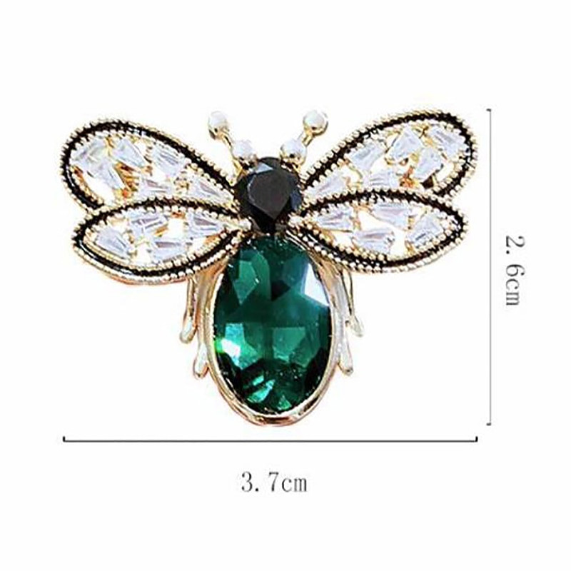 Kuulsa kaubamärgi disainiga putukate seeria prossid naistele õrnad väikesed mesilased prossid, kristallist kivist nõelpross, ehted, kingitused tüdrukule