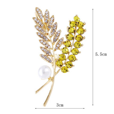 1 ΤΕΜ Μόδας Καρφίτσες με φύλλα σφενδάμου Γυαλιστερό χειμερινό κόσμημα με στρας Όμορφη καρφίτσα γάμου για πάρτι γραφείου Αξεσουάρ καρφίτσας καρφίτσας Δώρο